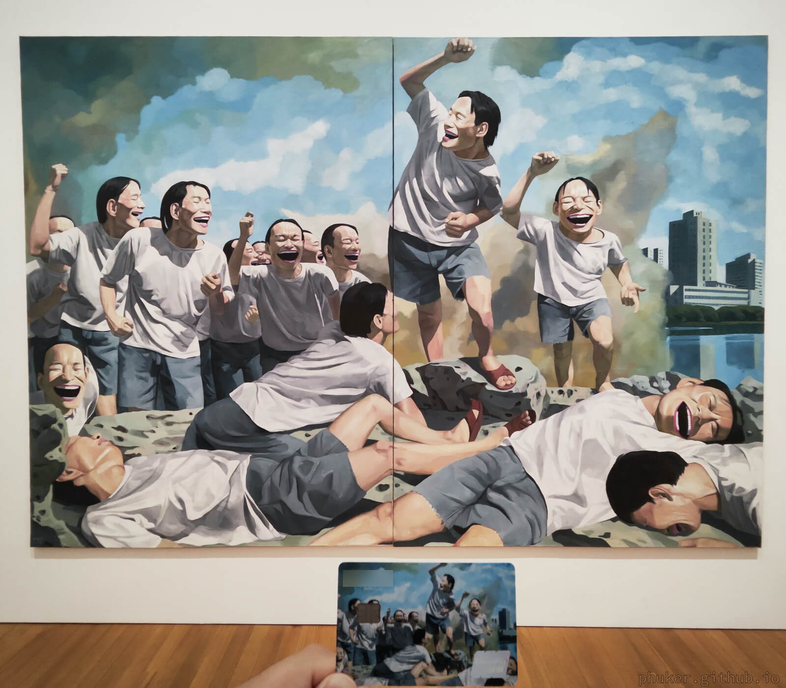 自由引导人民前进 | 岳敏君 | 1995