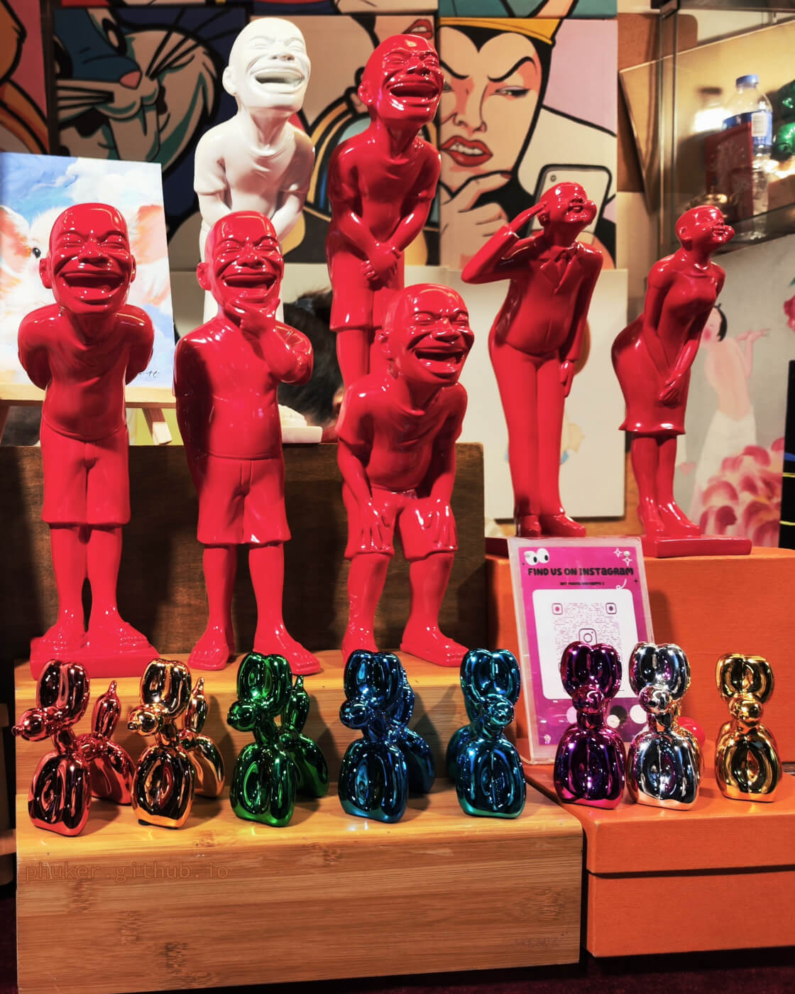 大笑人雕塑摆件 | 香港 中环 砵典乍街（石板街）